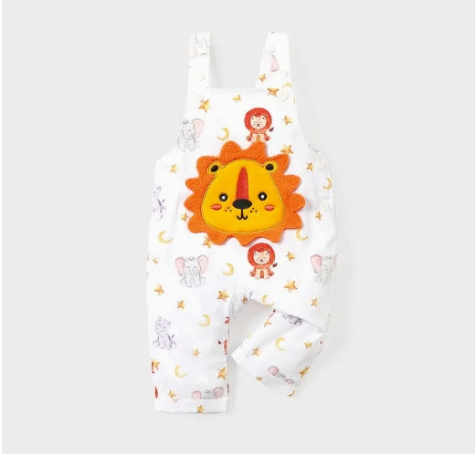 Boy/Girl Lion Design Overalls Colorful