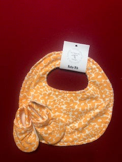 Groovy Orange Daisy Bib