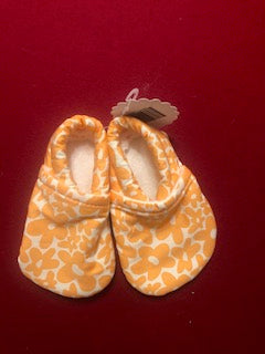 Groovy Orange Daisy Baby Shoes