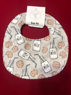 Milk and Cookies Baby Bib