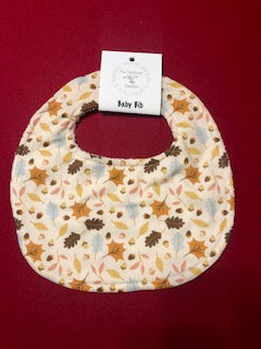 Falling Leaves and Acorns Bib