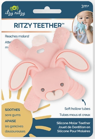 Ritzy Teether™ Baby Molar Teether_Pink Bunny