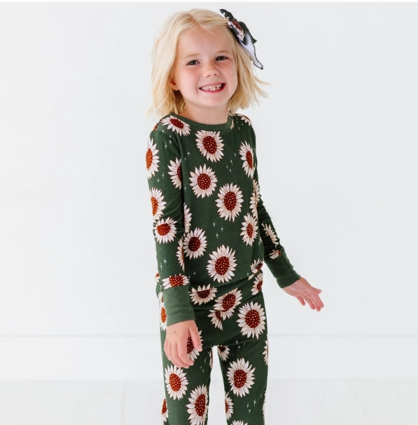 Rustic Blooms Ribbed Toddler/Big Kid Pajamas